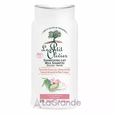 Le Petit Olivier Sweet Almond & Rice Cream Milk Shampoo Шампунь для нормального волосся 
