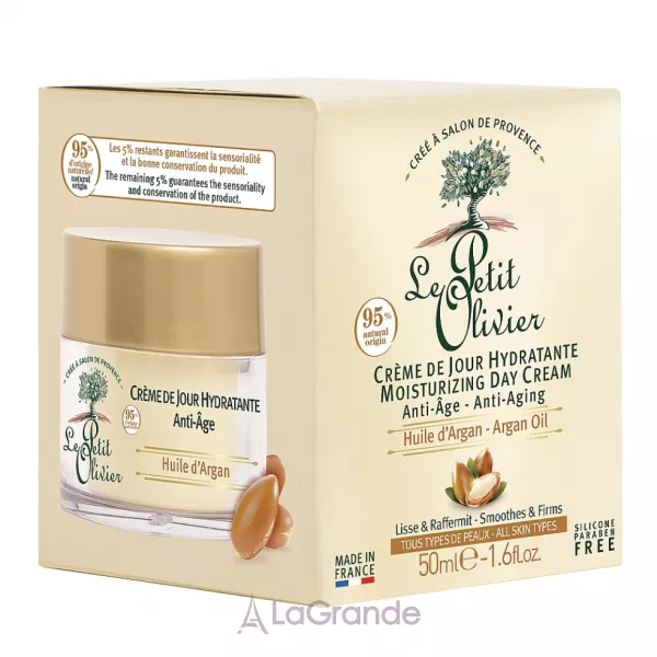 Le Petit Olivier Moisturizing Anti-Age Day Cream Argan Oil �������������� ������� ���� � ��������� ������