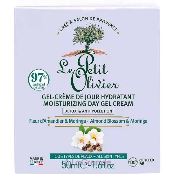 Le Petit Olivier Anti-Pollution Day Gel Cream Almond Blossom & Moringa ������� ����-���� ������ ����������� 