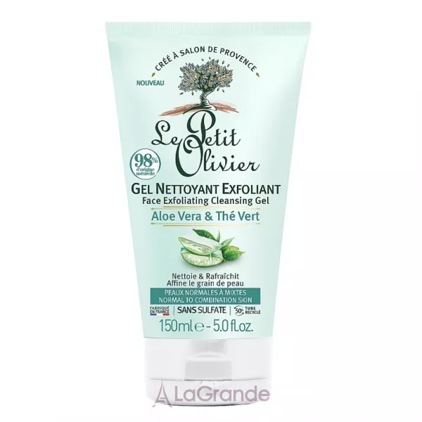 Le Petit Olivier Face Exfoliating Cleansing Gel Aloe Vera & Green Tea �������������� ���� ��� ���� 