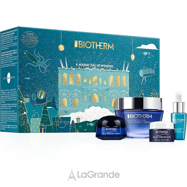Biotherm Blue Pro-Retinol Set ���� (cr/50ml + n/cr/15ml + serum/7ml + eye/cr/5ml + bag)