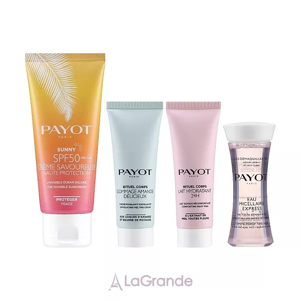Payot Summer Travel Routine Set �������� ����� ��� ���� � ���� (mic/30ml + cr/50ml + scr/25ml + b/milk/25ml)