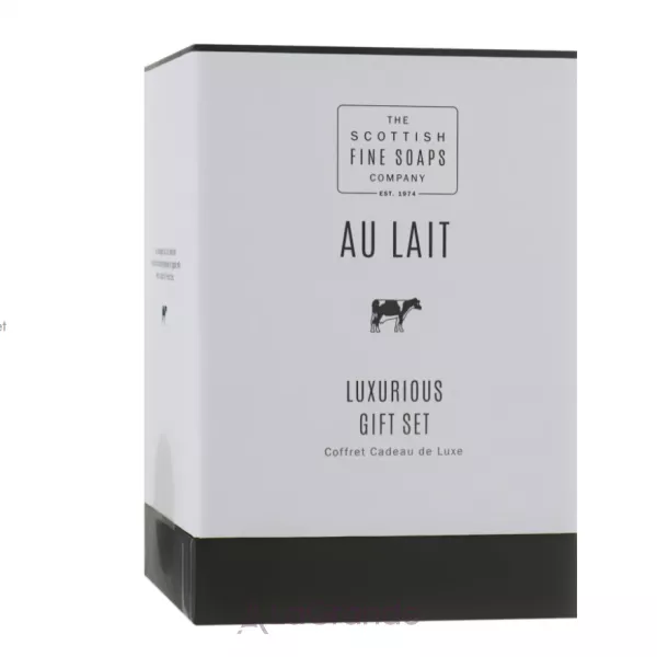 Scottish Fine Soaps Au Lait Luxurious Gift Set (b/cr/75ml + sh/cr/75ml + h/cr/75ml + soap/40ml) ���� (���� ��� ��� , 75 �� + ���� ��� ����, 75 �� + ���� ��� ��� , 75 �� + ���� , 40 �)