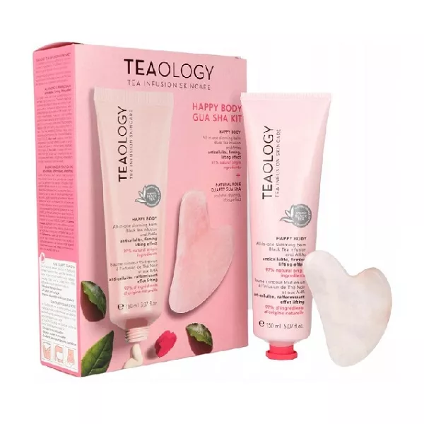 Teaology Happy Body Gua Sha ����� (guasha/1pc + b/balm/150ml)