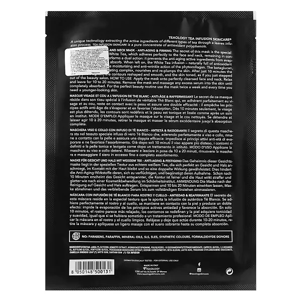 Teaology Black Tea Miracle Face and Neck Mask ����� ��� ������� �� �� � ���������� ������� ���