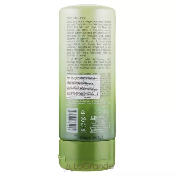 Giovanni 2chic Ultra-Moist Deep Deep Moisture Hair Mask Avocado & Olive Oil ����������� ����� ��� ����� � ��������� ������ � �������