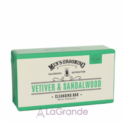 Scottish Fine Soaps Vetiver and Sandalwood Men's Cleansing Bar Soap   