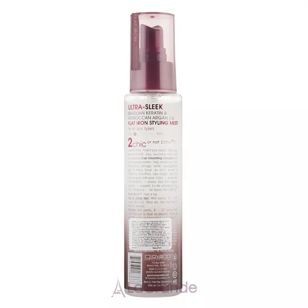 Giovanni 2chic Ultra-Sleek Flat Iron Styling Mist Brazilian Keratin & Argan Oil �������� ��� ������� ���������