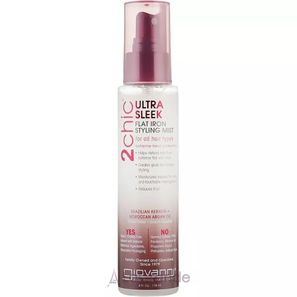 Giovanni 2chic Ultra-Sleek Flat Iron Styling Mist Brazilian Keratin & Argan Oil �������� ��� ������� ���������