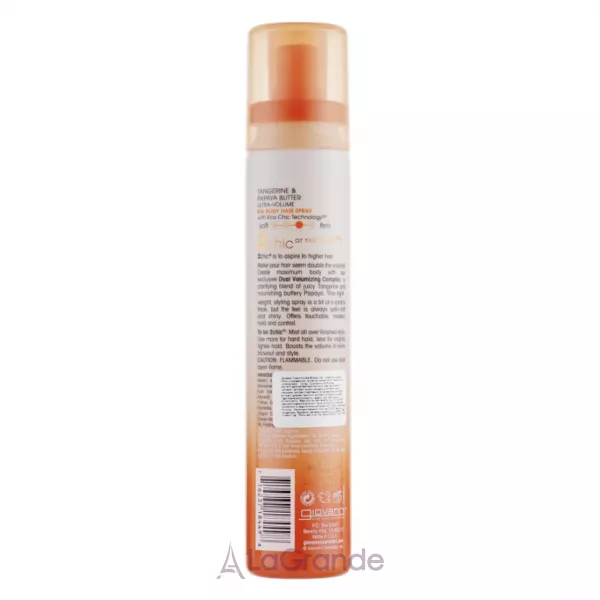 Giovanni 2chic Ultra-Volume Big Body Hair Spray Tangerine & Papaya Butter ��� ��� �������� ������ � ���������� � ������ ������
