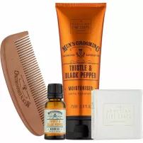 Scottish Fine Soaps Men�s Grooming Thistle & Black Pepper ���� ��� ������  (soap/40g + oil/20ml + f/cr/75ml + comb)
