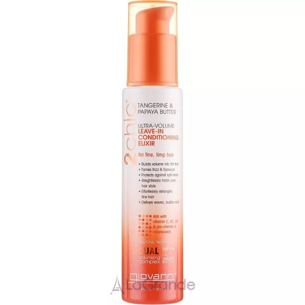 Giovanni 2 Chic Ultra-Volume Leave-in Conditiner TanGerine & Papaya Butter ��������� ����������� ��� ������� ��'��� � ���������� �� �볺�