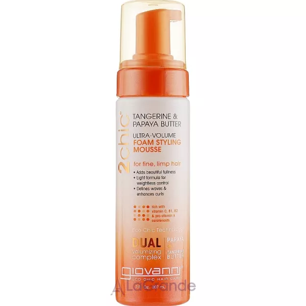 Giovanni 2chic Ultra-Volume Foam Styling Mousse TanGerine & Papaya Butter ϳ���-��� ��� ������� ��'��� � ���������� �� �볺� ����