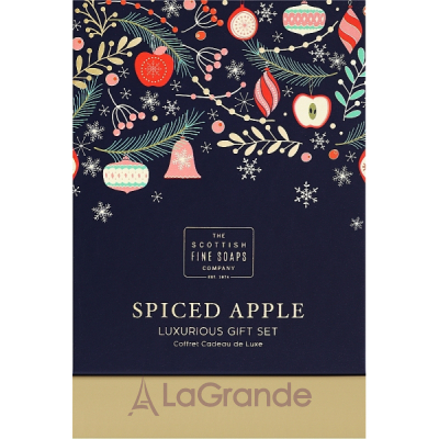 Scottish Fine Soaps Spiced Apple Luxurious Gift Set      (scr/75ml + b/cr/75ml + h/cr/75ml + soap/40g)