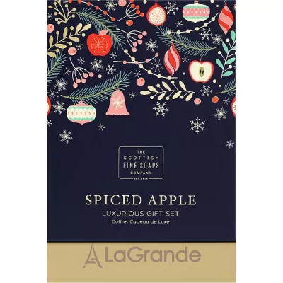 Scottish Fine Soaps Spiced Apple Luxurious Gift Set      (scr/75ml + b/cr/75ml + h/cr/75ml + soap/40g)