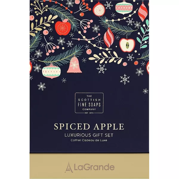 Scottish Fine Soaps Spiced Apple Luxurious Gift Set ���� ������ �� ������  (scr/75ml + b/cr/75ml + h/cr/75ml + soap/40g)
