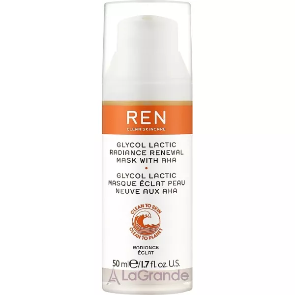 Ren Clean Skincare Glyco Lactic Radiance Renewal Mask Whit AHA ³��������� ����� � ������� �� �������� ��������