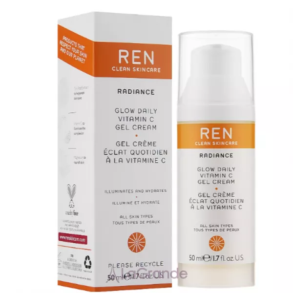 Ren Radiance Glow Daily Vitamin C Gel Cream Moisturizer ������ ���� ��� ������� � ������� �