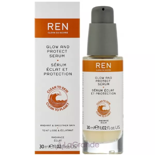 Ren Clean Skincare Radiance Glow And Protect Serum ��������� ��� �������