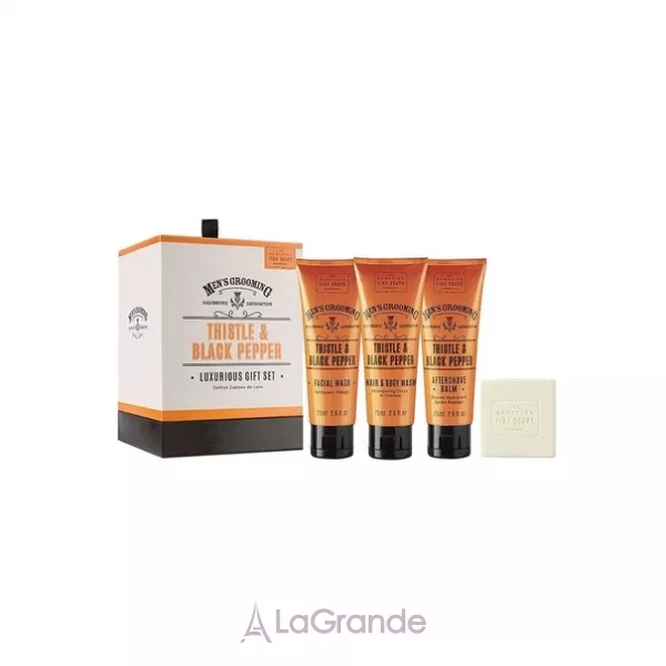 Scottish Fine Soaps Men's Grooming Thistle & Black Pepper ����� ( ���� ��� ���� 75 �� + ������� ����� ������ 75 �� + �������� ��� �������� 75 �� + ���� 40 �� )