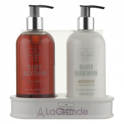 Scottish Fine Soaps Silver Buckthorn Hand Care Set  (h/wash/300ml + cream/300ml)