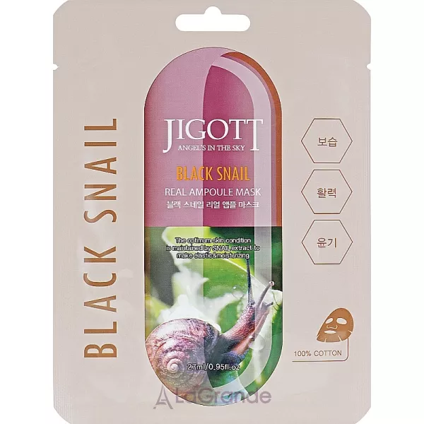 Jigott Black Snail Real Ampoule Mask ��������� ����� 