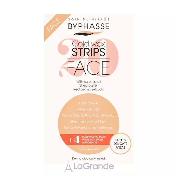 Byphasse Cold Wax Strips Face & Delicate Areas For Sensitive Skin ������� ��� ��������� �������� ���� ��� ���� � ���������� ��� ��� �������������� ����