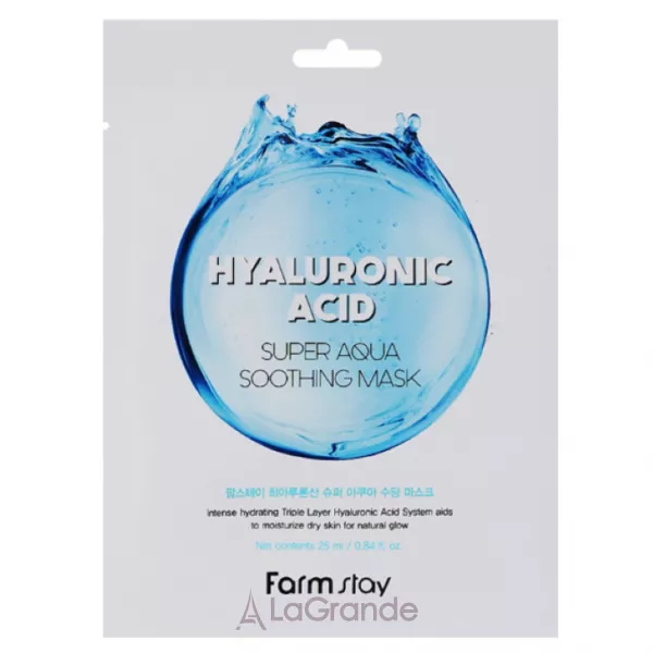 FarmStay Hyaluronic Acid Super Aqua Soothing Mask �������� ����� ��� ������� � ���������