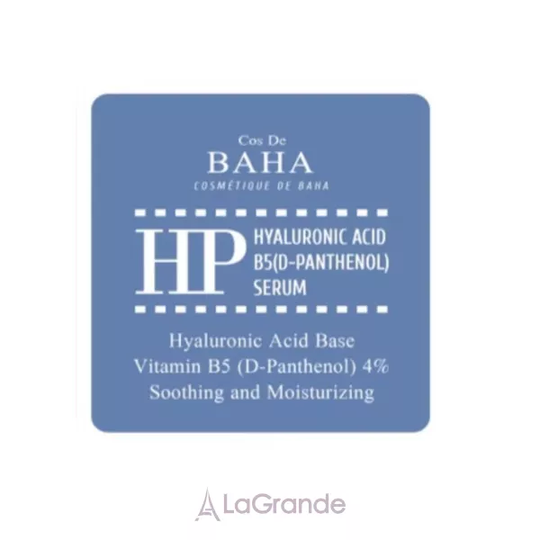 Cos De BAHA Hyaluronic Acid + 4% Vitamin B5 Serum ����������� ��������� � ������������ �������� � ����������