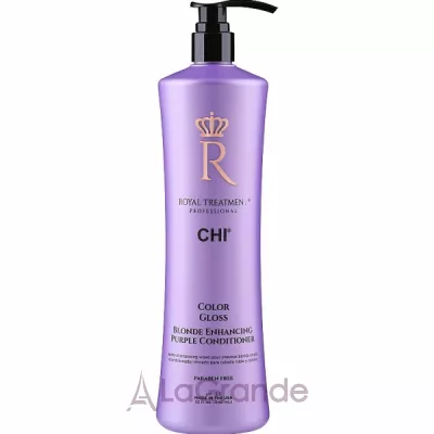 Chi Royal Treatment Color Gloss Blonde Enhancing Purple Conditioner     