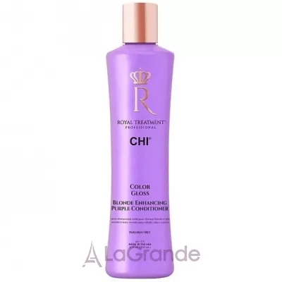 Chi Royal Treatment Color Gloss Blonde Enhancing Purple Conditioner     
