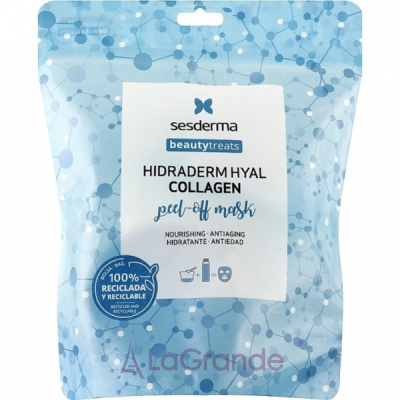 SesDerma Laboratories Beauty Treats Hidraderm Hyal Collagen Peel-Off Mask (liquid/75ml + powder/25g) -    