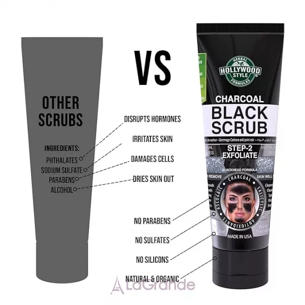 Hollywood Style Charcoal Black Scrub ������ ����� � ����������� �������