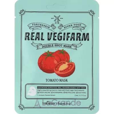 Fortheskin Super Food Real Vegifarm Double Shot Mask Tomato       