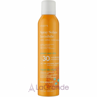 Pupa Invisible Sunscreen Spray High Protection SPF 30    