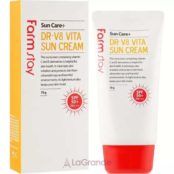 FarmStay DR-V8 Vita Sun Cream ���� �������������, ������������� SPF50+