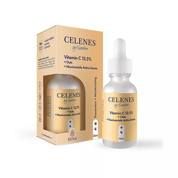Celenes Vitamin C 12,5% + Oats + Niacinamide Active Serum ��������� � ������� � 12.5% + OATS + ���������