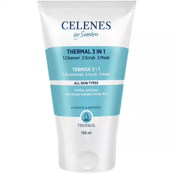 Celenes Thermal 3in1 Cleanse-Scrub-Mask ��������� ����������� ����-����� 3�1