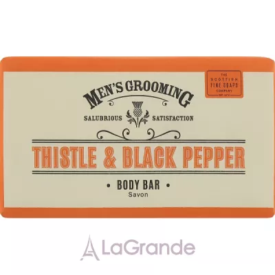 Scottish Fine Soaps Men's Thistle & Black Pepper Body Bar          