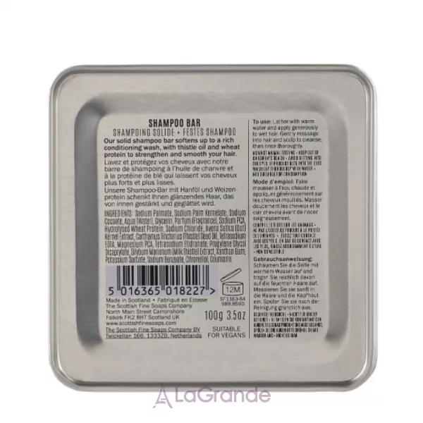 Scottish Fine Soaps Mens Grooming Thistle & Black Pepper Shampoo Bar ������� ��� ������� 