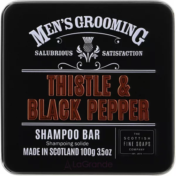 Scottish Fine Soaps Mens Grooming Thistle & Black Pepper Shampoo Bar ������� ��� ������� 
