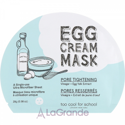 Too Cool For School Egg Cream Mask Pore Tightening     