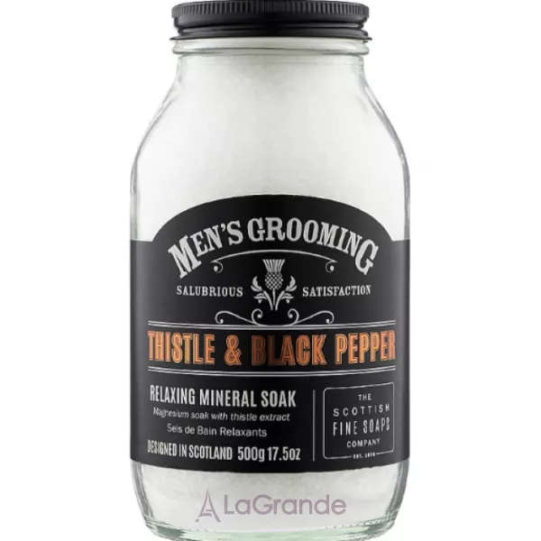 Scottish Fine Soaps Men`s Grooming Thistle & Black Pepper Bath & Muscle Soak ѳ�� ��� ���� ������������