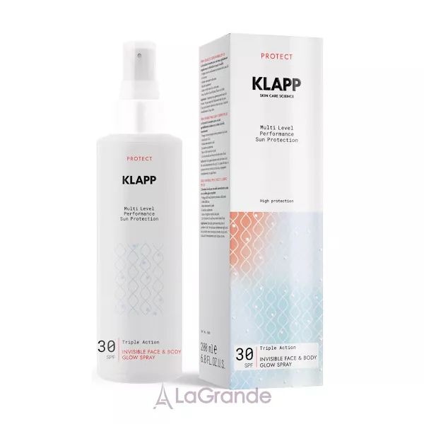 Klapp Multi Level Performance Sun Protection Invisible Face & Body Glow Spray SPF30 ����� ��� ������� � ��������� �������