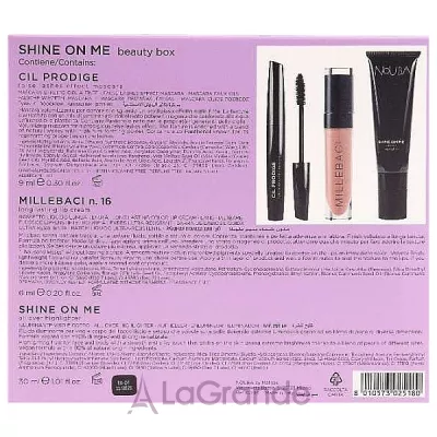 NoUBA Shine On Me Gift Set Nude (mascara/9ml + lipstick/6ml + highlighter/30ml)  