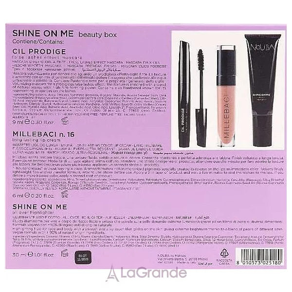 NoUBA Shine On Me Gift Set Nude (mascara/9ml + lipstick/6ml + highlighter/30ml) ����� 
