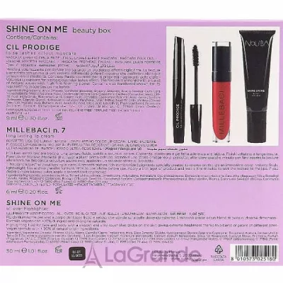 NoUBA Shine On Me Gift Set Red (mascara/9ml + lipstick/6ml + highlighter/30ml)  