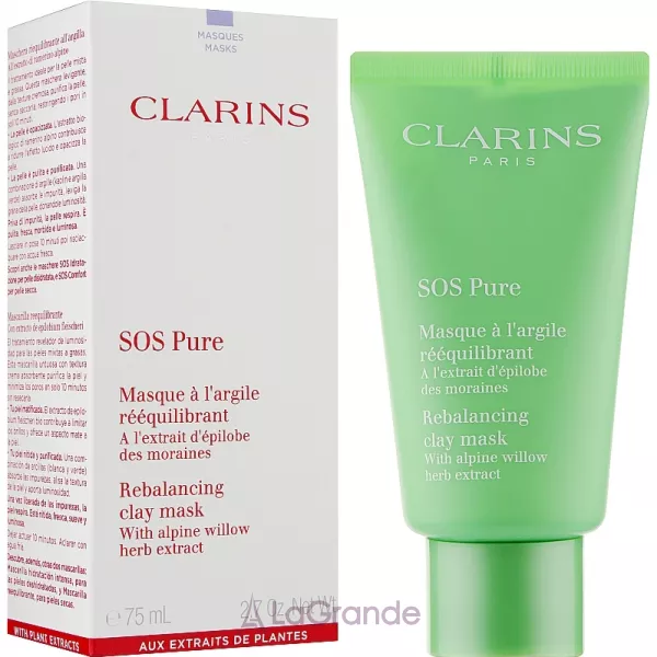 Clarins SOS Pure Emergency Mask with Rebalancing Clay ����� ��� ����, ���������