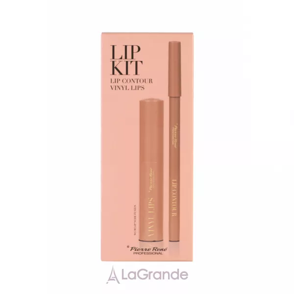 Pierre Rene Lip Kit (lip/pencil/1.4g + lipstick/8ml) ���� ��� ������ ���