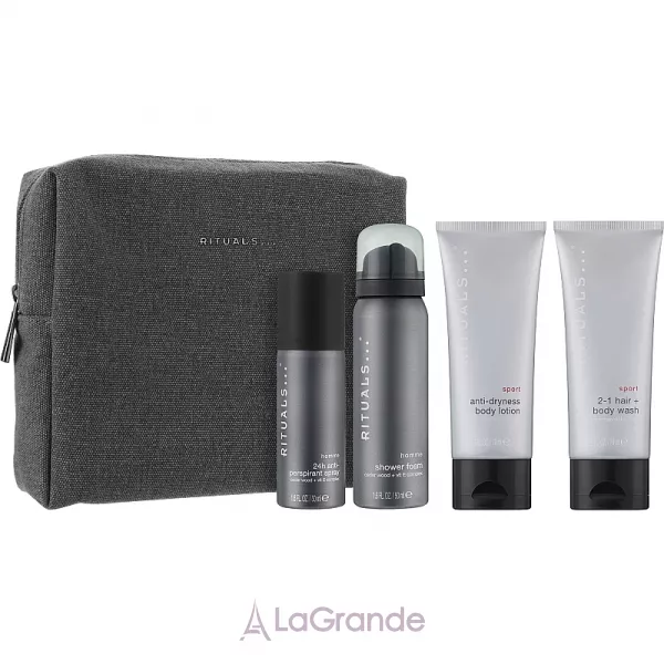 Rituals Samurai Men's Care Set ����� (sh/foam/50ml + deo/50ml + b/wash/70ml + b/lot/70ml + bag)